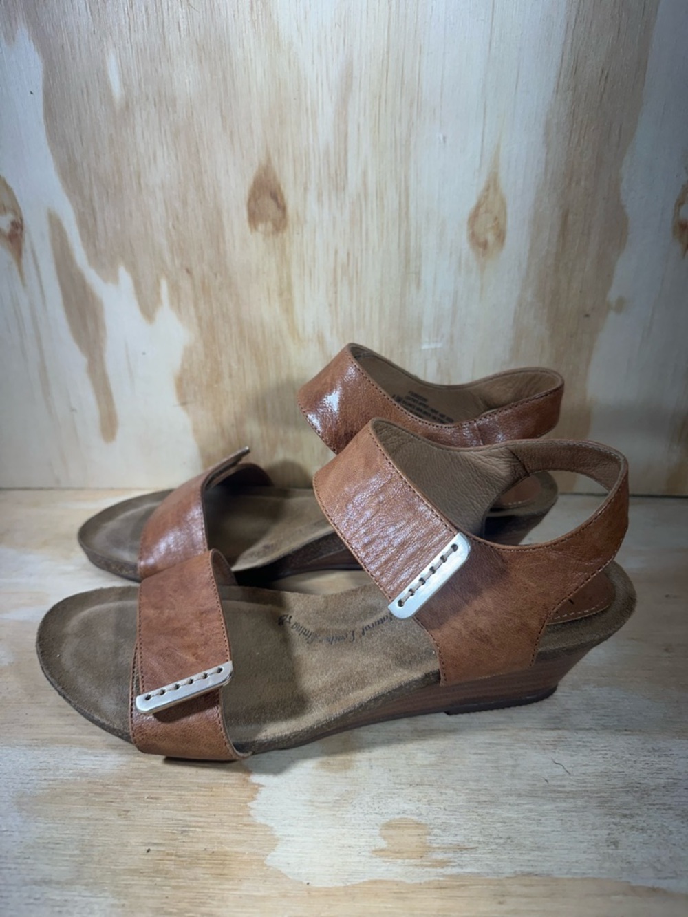 Sofft Brown Leather Slingback Sandals Women’s Size 8.5